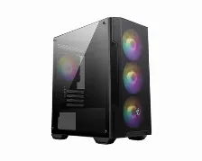Gabinete Msi Mag Forge M100a, Micro Atx, Panel Acrilico, 4x Vent Rgb, Micro Tower, Negro